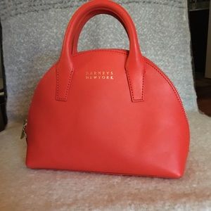 Barney’s New York mini bowler bag, orange, NEW!